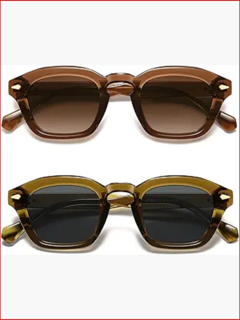 Small Retro Square Sunglasses for Women Men Rectangle Sunnies - Picture 1 of 7